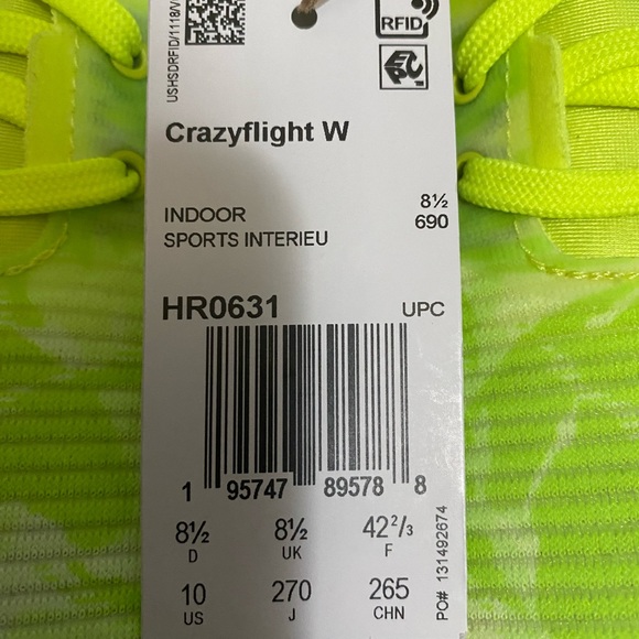 New Adidas Crazyflight Women’s Size 10 with tags - Picture 3 of 10